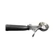 CAC China SICD-30BK Thumb Disher, #30, 1 oz., Stainless Steel Scoop, Black Handle 1 image