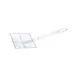 CAC China SKMS-7S Mesh Skimmer, 7" Diameter Square Bowl, Nickel-Plated Finish 1 image