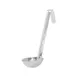 CAC China SLD6-15 Ladle, 1-1/2 oz. Bowl, 6" Hooked Handle, One-Piece, Stainless Steel 1 image