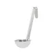 CAC China SLD6-20 Ladle, 2-5 oz Capacity, 6" Hooked Handle, One-Piece Stainless Steel 1 image