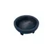 CAC China SLDB-4 Molcajete Salsa Bowl, 4 oz Round Plastic Black BPA‑Free NSF - 4/Pack 1 image