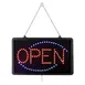 CAC China SLED-OP01 LED Open Sign, 22"W x 13"H x 1-1/2" Thick, Rectangular, Includes Acrylic Cover 1 image
