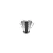 CAC China SMPL-3H Serving Pail - 3" Diameter x 3-1/8" Height Hammered Stainless Steel With Handle 1 image