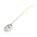 CAC China SPCP-3IV Portion Control Spoon, 3 oz, Stainless Steel, Ivory Handle, Perforated 1 image