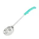CAC China SPCP-4GN Portion Control Spoon, 4 oz, Stainless Steel, Green Handle 1 image