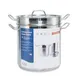 CAC China SPDB-20 Pasta Cooker, 20 qt 11-3/4" x 11-3/8" Lid, Induction Ready, Stainless Steel - Set 1 image