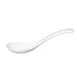 CAC China SPN-52 - White Porcelain Soup Spoon, 5" x 1-3/4", Dishwasher Safe - 1 Dozen 1 image