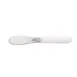 CAC China SPSP-4WT Spreader, 3-7/8", Stainless Steel, Serrated Plastic Handle, White 1 image
