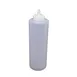 CAC China SQBT-24C - 24 oz Squeeze Bottle, White Leak‑Proof Cap, Single Tip, BPA‑Free - 6/Pack 1 image