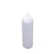 CAC China SQBT-8C Clear Plastic 8 Oz Squeeze Bottle with Leak‑Proof White Cap, Single Tip – 6/Pack 1 image