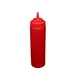 CAC China SQBT-W-24R - 24 oz Red Plastic Squeeze Bottle, Wide‑Mouth Open Tip, BPA‑Free, 6/Pack 1 image