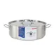 CAC China SSBZ-25 Brazier Pan, 25 Qt., Stainless Steel, Induction Ready, With Lid - Set 1 image