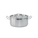 CAC China SSBZ-8 Brazier Pan, 8 qt 11" x 5-1/8" Stainless Steel, Induction Ready, With Lid - Set 1 image