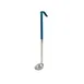 CAC China SSLD-05GN Ladle, 0.5 oz., 11-3/8"L, One-Piece, Green Handle, Stainless Steel 1 image