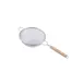 CAC China SSTR-10D Mesh Strainer, 10-1/4" Dia., Double Layer Mesh, Wood Handle, Stainless Steel 1 image