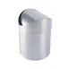 CAC China SSWB-6 Trash Can, 5-1/8" Dia x 6-5/8" H, Swing Top, Stainless Steel 1 image