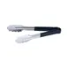 CAC China STCH-10BK Utility Tongs, 10" Heavy-Duty Stainless Steel, Black Handle 1 image