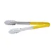 CAC China STCH-12YL Utility Tongs, 12" Heavy-Duty Stainless Steel, Yellow Handle 1 image