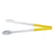 CAC China STCH-16YL Utility Tongs, 16" Heavy-Duty Stainless Steel, Yellow Handle 1 image