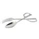 CAC China STG2-10F Scissor Tongs, 10" Long, Fork & Spoon, 18/8 Stainless Steel 1 image