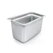 CAC China STPQ-25-6 Stainless Steel Steam Table Pan, 1/4-Size, 6" Deep, 25 Gauge, AntiJam, Stack Lug 1 image