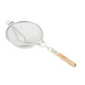 CAC China STRH-10D Mesh Strainer, 10-1/4" dia., Double, Reinforced, Stainless Steel with Wood Handle 1 image