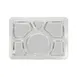 CAC China STRY-6R Compartment Tray, 15.5" X 11.5", 6 Compartments, Stainless Steel 1 image