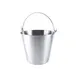 CAC China SUPL-13 Pail, 13 Qt, 10-1/4" Dia x 11-3/4" H, Stainless Steel Wire Handle, Black/Cherry 1 image
