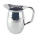 CAC China SWPH-2 Metal Pitcher - 2 Qt (64 Oz) Bell Shaped Stainless Steel Hammered Finish 1 image