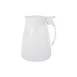 CAC China SYDP-48 Syrup Dispenser, 48 Oz Poly Jar, Plastic Top, Stainless Steel Lever Thumb Cap 1 image