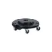 CAC China TCNC-18DL - 18" Round Commercial Trash Can Dolly, Black Plastic Construction, No Liner 1 image