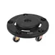 CAC China TCNC-9DL Dolly - 18" Round Black Plastic Trash Can Dolly for TCNC/IBSC Series 1 image