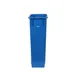 CAC China TCSL-23BLR - 23 Gallon Rectangle Trash Can, 29" Height, 20" Width, Blue Plastic, No Lid 1 image