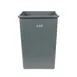 CAC China TCSQ-35GRY - 35‑Gal Square Trash Can, 27" Height, 19" Width, Gray Plastic, No Lid 1 image