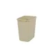 CAC China TCWB-28BG - 28 Qt (7 Gal) Trash Can, Beige Plastic, 15" Length, No Lid, Rectangle Design 1 image