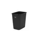 CAC China TCWB-28K - 28 Qt (7 Gal) Rectangular Trash Can, Black Plastic, 15" Length, No Lid 1 image