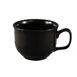 CAC China TG-318-BLK - Tango 18‑Oz Porcelain Cup, 4‑5/8" x 3‑1/2" H, Black, Microwave Safe - 1 Dozen 1 image
