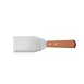 CAC China TNRW-BV53 Stainless Steel Turner, 5-1/8" Beveled Edge Blade, Wooden Handle, Utensil 1 image