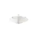 CAC China TR-B8 Triangular 10‑Oz Porcelain Bowl with Cover, 8" Diameter, Dishwasher Safe - 1/Set 1 image