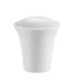 CAC China TST-SS - Salt & Pepper Shaker, 2.25" L x 1.25" W x 2.5" H, Super White - 1 Dozen 1 image