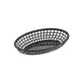 CAC China TTFB-09BK Fast Food Basket, Oval 9" Black Polypropylene, 9-1/4" Length - 1 Dozen 1 image