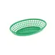 CAC China TTFB-09GN - Oval Fast Food Basket, 9" Green Polypropylene, 9-1/4" Length - 1 Dozen 1 image