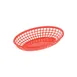 CAC China TTFB-09RD Fast Food Basket, Oval 9" Red Polypropylene, 9-1/4" Length - 1 Dozen 1 image