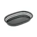 CAC China TTFB-10BK Food Basket, 10" Oblong Polypropylene Tray, Black Finish, 10-7/8" - 1 Dozen 1 image