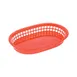 CAC China TTFB-10RD Fast Food Basket, Restaurant 10" Oblong Polypropylene, Red, 1 Dozen 1 image