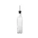 CAC China W3SQ-8BT Oil & Vinegar Cruet Bottle, 8 oz Lead-Free Glass with Stainless Steel Pourer 1 image