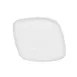 CAC China WH-2 White Square Saucer, 5.5" x 5" x 0.5" Porcelain Bone White, Microwave Safe - 1 Dozen 1 image