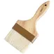 CAC China WPPB-40 Pastry Brush, 4" Boar Bristle, Wood Handle, Water-Resistant ABS Ferrule 1 image