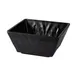 CAC China XCLD-BQ5 - 20oz Square Bowl, 5"x5"x2.875" Matte Black Melamine, 3/4 Qt Capacity - 1 Dozen 1 image