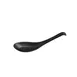 CAC China XSPN-56-MK Soup Spoon, 0.3oz Capacity, 5"-5-5/8" Length, Matte Black Plastic - 1 Dozen 1 image